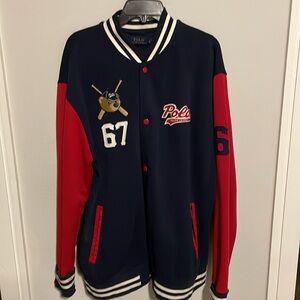 Polo Ralph Lauren B&T , Varsity jacket, Navy&Red&White Sz:LT Large Tall